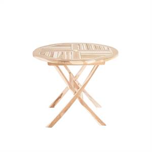Havebord rundt i massiv teak Ø90 cm